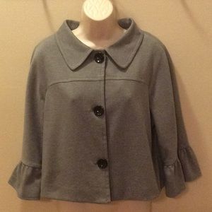 NEW DIRECTIONS GRAY 3 BUTTON SWING JACKET, MEDIUM, NEW WITHOUT TAGS